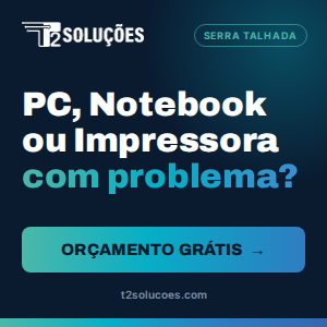 T2 Soluções em Serra Talhada: conserto de PC, notebook e impressora. Orçamento grátis.